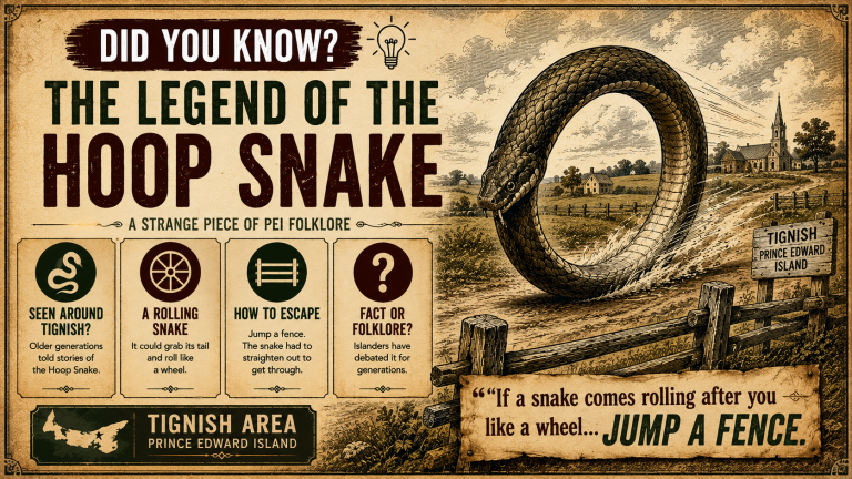 Photo of a hoop snake rolling in TIgnish, PEI