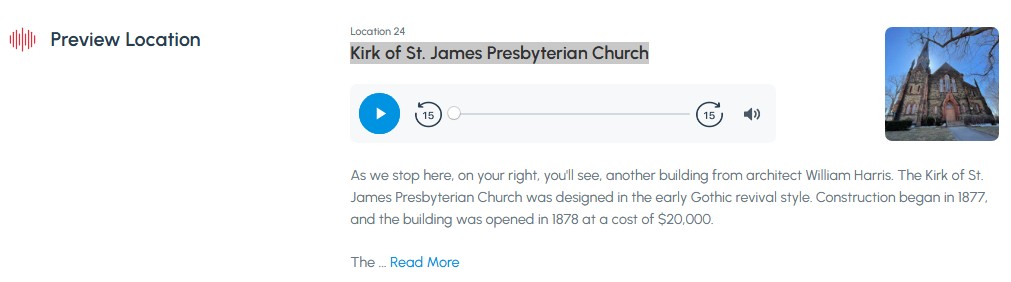 Kirk of St. James Audio