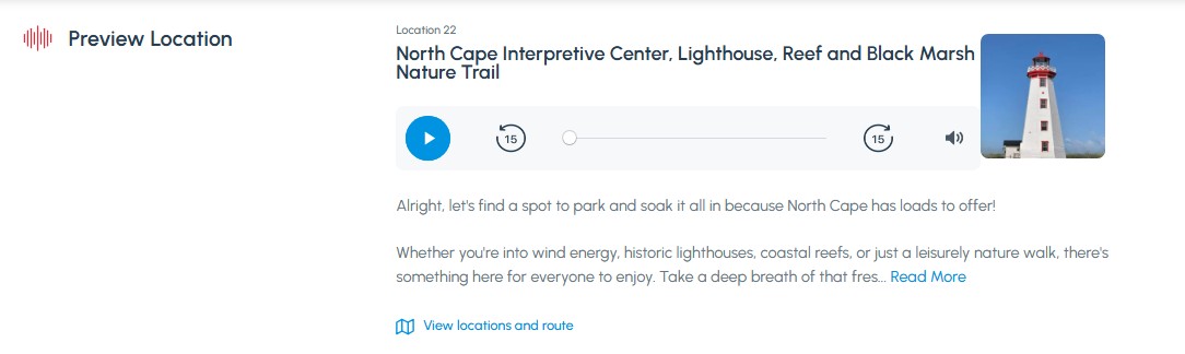 Audio Tour Preview Button
